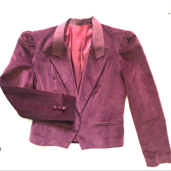 Vintage burgundy smokers jacket union made - Picture 9 of 11